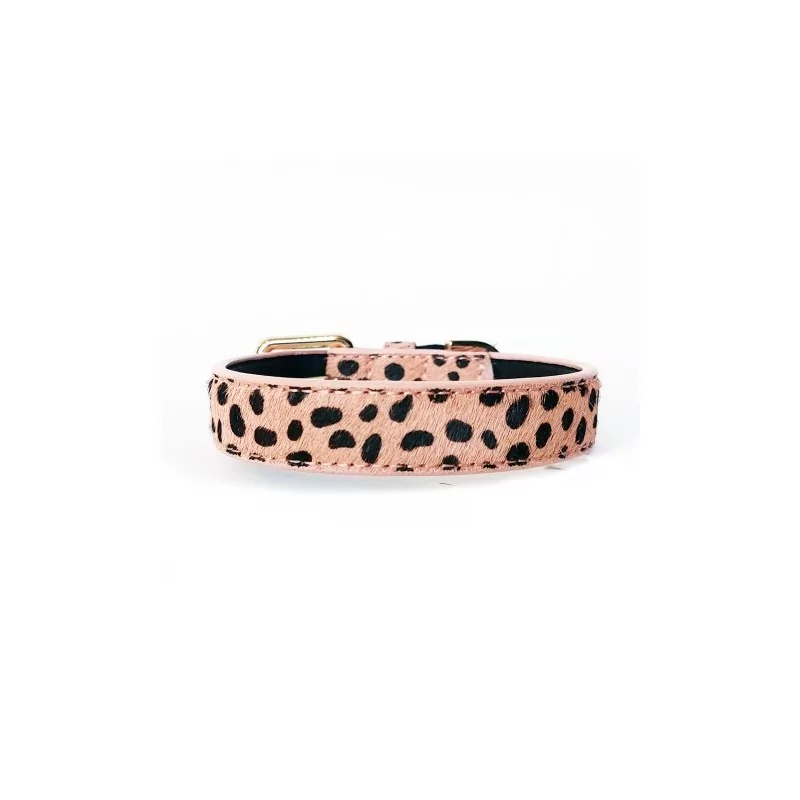 Collier guépard rose