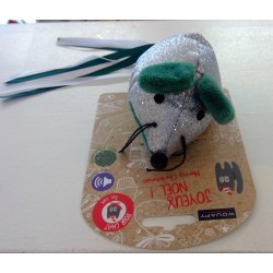 Jouet souris paillette chat